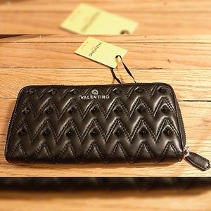 Valentino Studded Zip Wallet